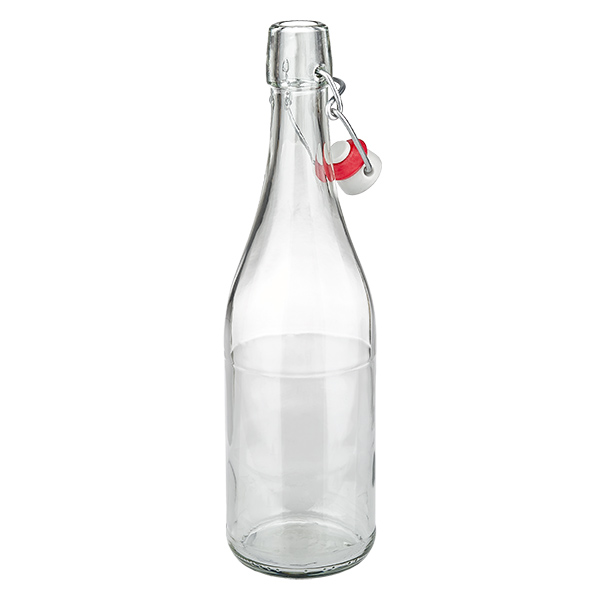 Bottiglia in vetro da 750 ml + tappo a battente in PVC UNiTWIST