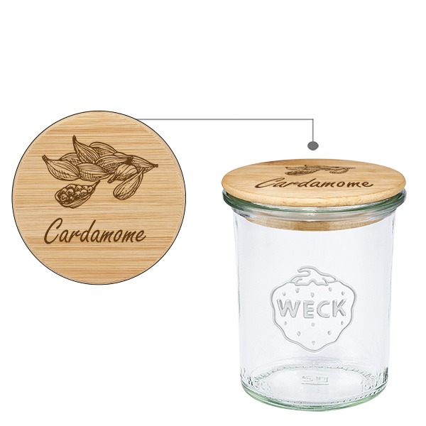 Coppia in legno "Cardamome" con rivestimento WECK 160ml Coppia in legno "Cardamome" con rivestimento WECK 160ml