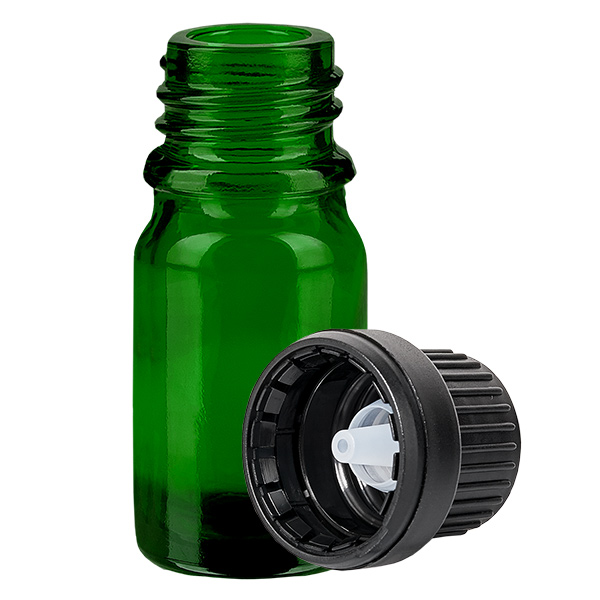 Flacone contagocce da 5ml 2mm nero OV GreenLine UT18/5 Flacone contagocce da 5ml 2mm nero OV GreenLine UT18/5