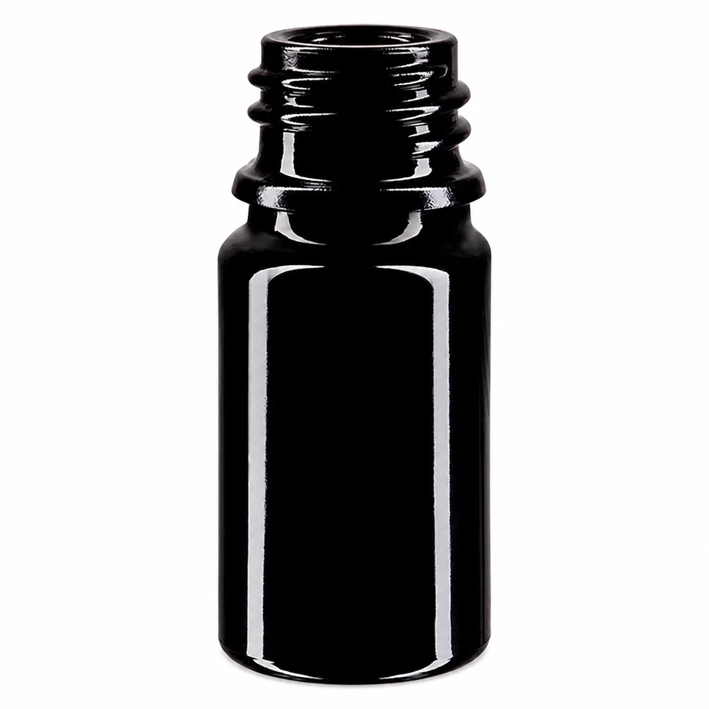 Flacone in vetro viola Orion da 5 ml, ideale per la conservazione porzionata delle tinture.