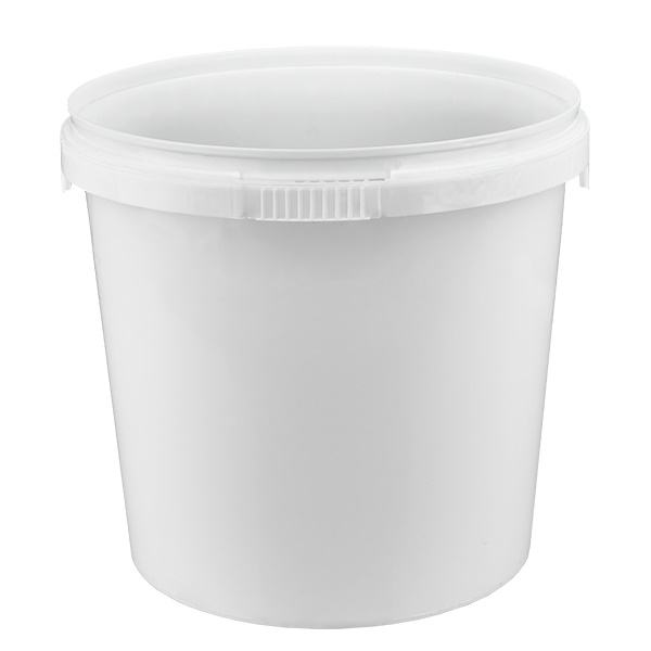 Secchio da 1 litro in plastica PP bianca senza coperchio Secchio da 1 litro in plastica PP bianca senza coperchio
