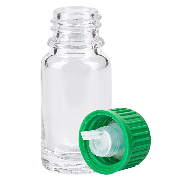 Flacone contagocce 10ml 0,8mm verde STD ClearLine UT18/10