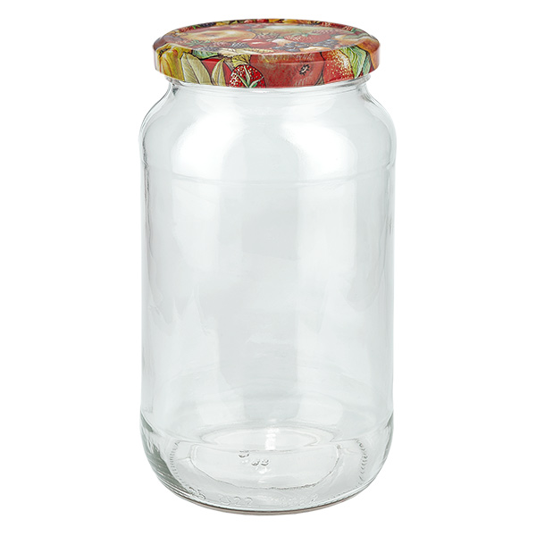 Barattolo rotondo da 1062 ml + coperchio BasicSeal per frutta...