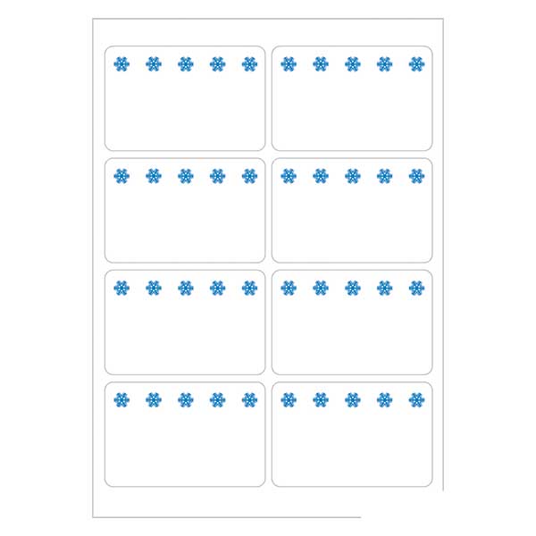Etichette per congelatore bianche (56 adesivi) 26x40 mm