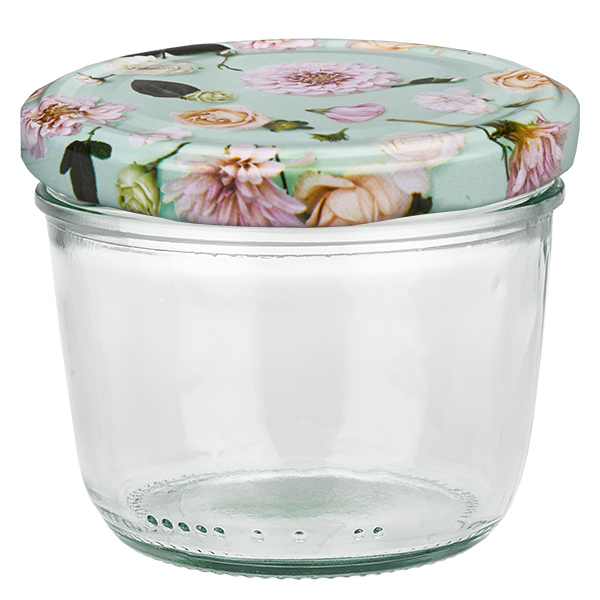 Bicchieri da 230 ml + Coperchio BasicSeal fiore menta UNiTWIST