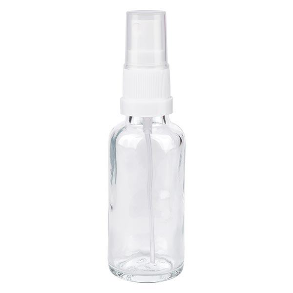 Flacone spray trasparente da 30 ml STD bianco/trasparente apoGlas