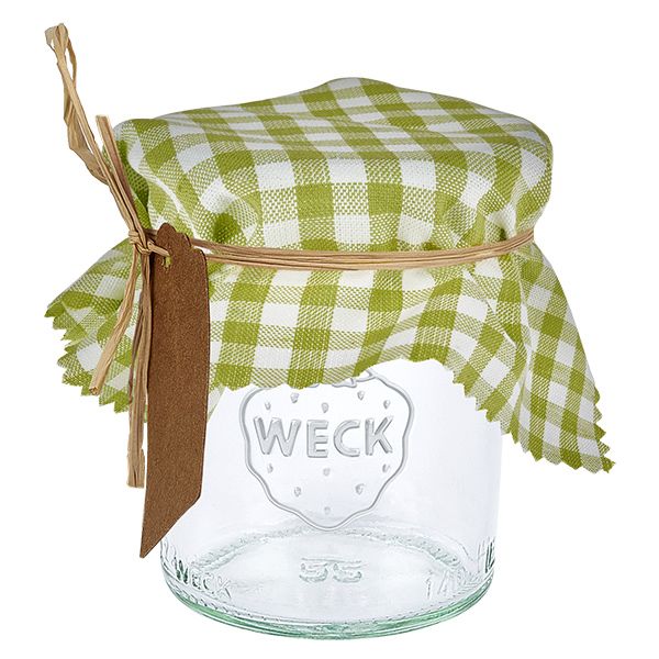 Centrino per gioielli in tessuto a quadretti verdi 12 cm quadrati