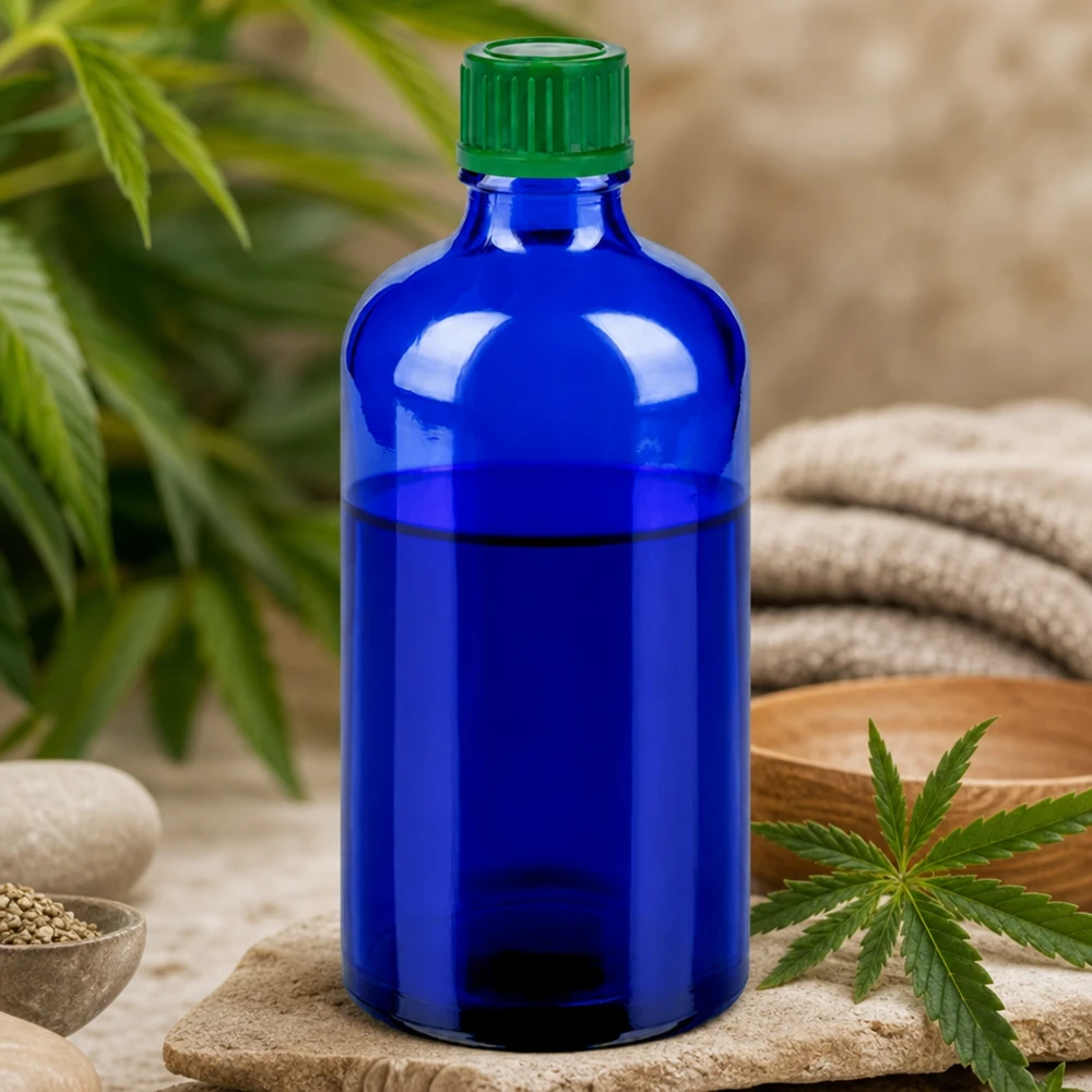 Bottiglia da 100ml 11mm SV verde STD BlueLine UT18/100 Pratico flacone in vetro da 100 ml STD BlueLine perfettamente porzionato per l'uso quotidiano