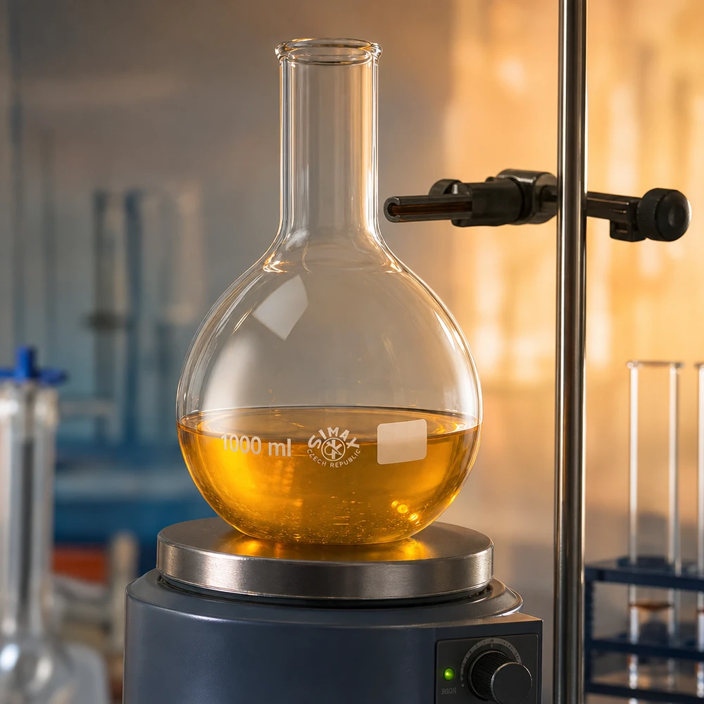 Matraccio da 1000ml a collo stretto Pallone verticale professionale da 1000 ml a collo stretto per la formazione di reflussi e processi di condensazione