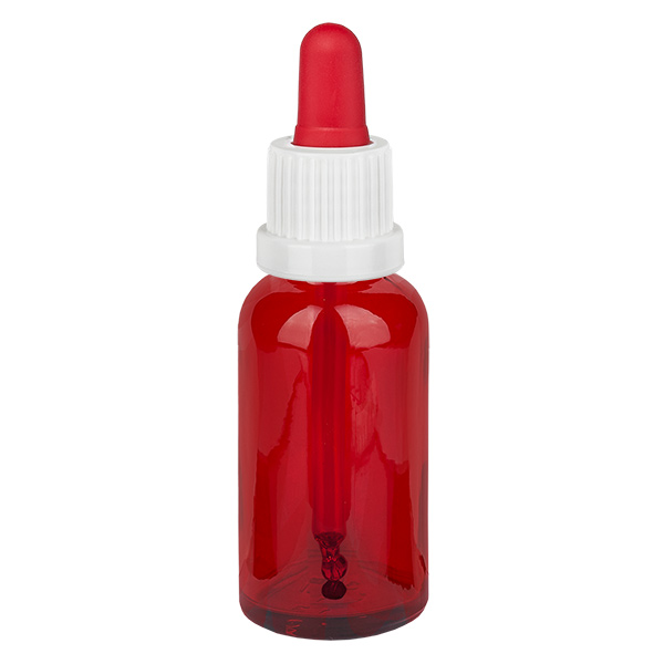Flacone per pipette da 30 ml bianco/rosso OV RedLine UT18/30
