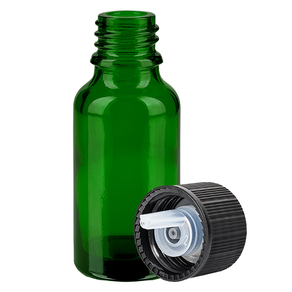 Flacone contagocce da 20 ml 1 mm nero STD GreenL. UT18/20