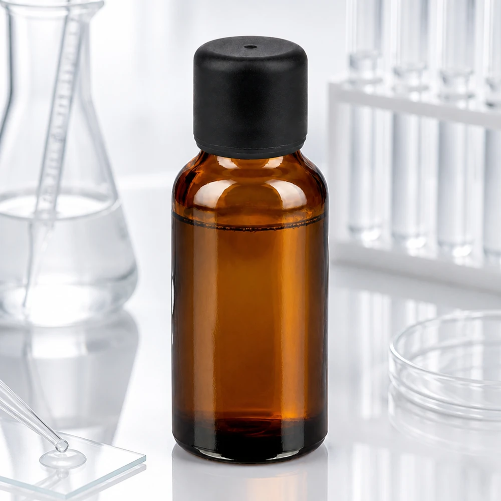 Bottiglia da 20ml 6mm SV nero STD BrownLine UT18/20 Flacone in vetro ambrato premium da 20 ml con tappo nero STD per la conservazione sicura di sostanze sensibili