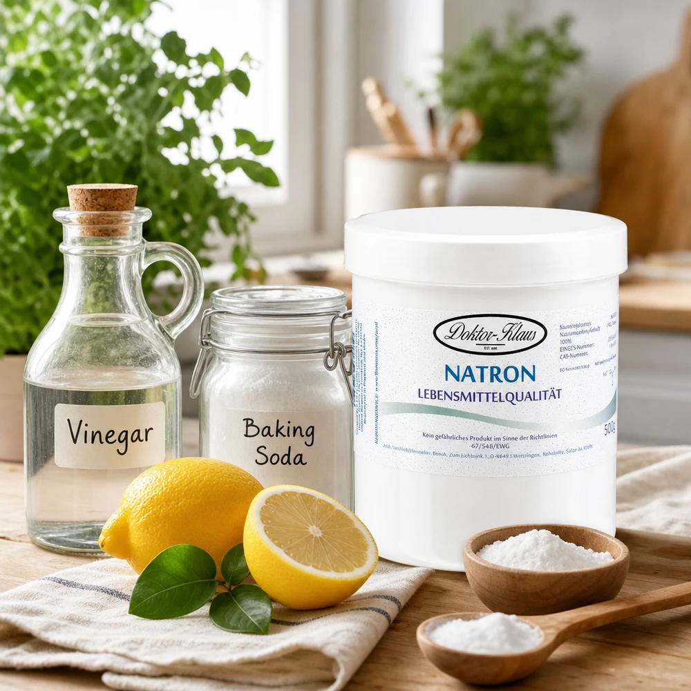 Natron Doctor Klaus 500g con aceto di limone e bicarbonato di sodio per la pulizia naturale della casa