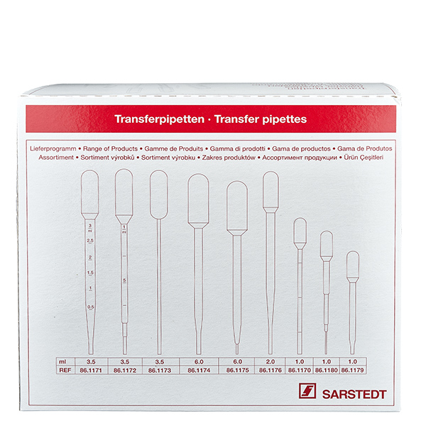 Pipetta di trasferimento, volume nominale: 6 ml, (LxL): 152 x 15 mm, mate Pipetta di trasferimento, volume nominale: 6 ml, (LxL): 152 x 15 mm, mate