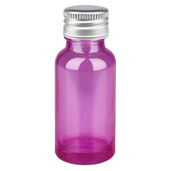 Bottiglia da 20ml tappo a vite 11mm alluminio-argento standard PurpleLine.UT18/20