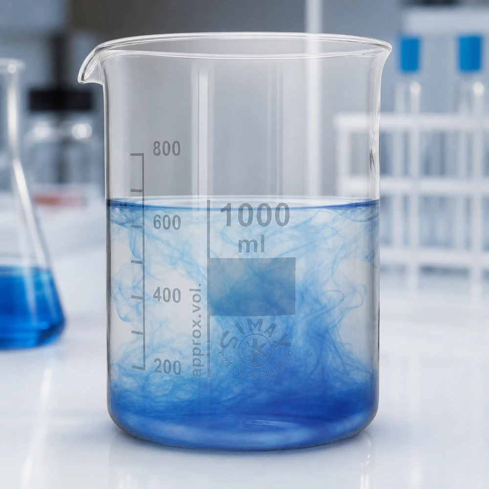 Bicchiere in vetro borosilicato resistente al calore da 1000 ml con scala graduata per applicazioni di laboratorio professionali