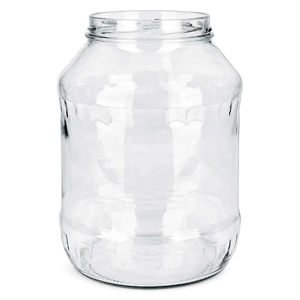 UNiTWIST Runda2650 - Bicchieri capacità 2650ml TO100 Barattolo di vetro rotondo vuoto 2650ml con filettatura TO100 UNiTWIST Runda2650 barattolo per conserve senza coperchio Barattolo di stoccaggio