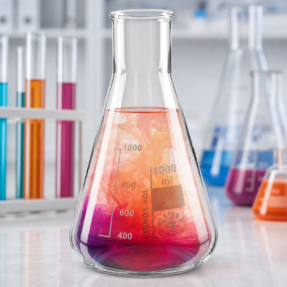 Beuta da 100 ml a collo largo Pallone da laboratorio 100ml a collo largo di forma conica per un supporto stabile e un lavoro sicuro