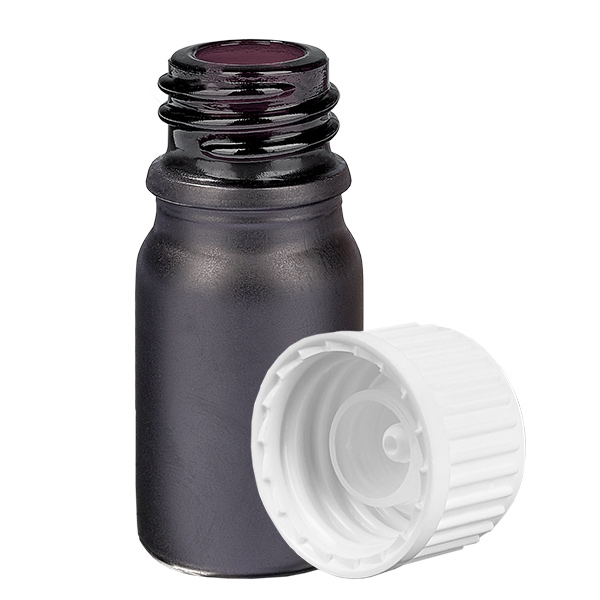 Flacone da 5 ml (globulo) 3 mm GR s. STD BlackLine UT18/5