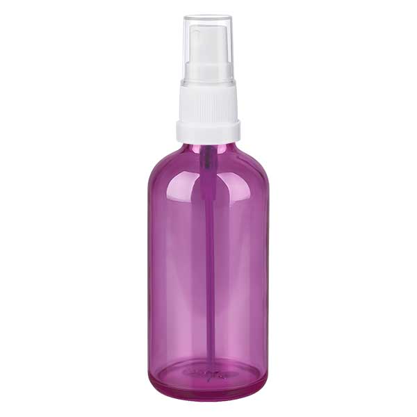 Flacone spray da 100 ml bianco/trasparente Standard PurpleLine UT18/100