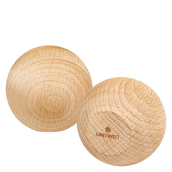 Palla in legno UNiTWIST (faggio) per WECK RR60 UNiTWIST palla in legno di faggio WECK RR60 coperchio due palle in legno naturale con logo del marchio