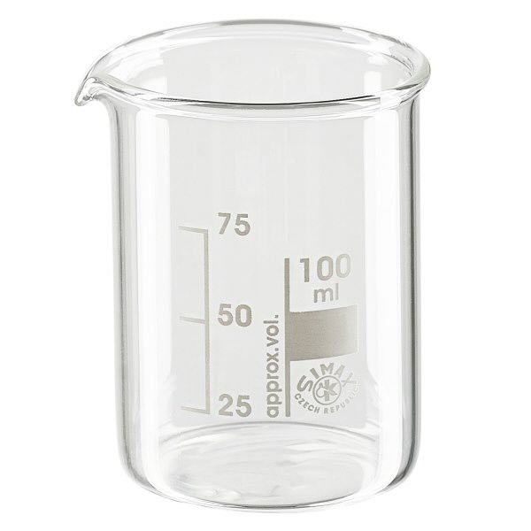 Becher 100ml in vetro borosilicato, forma bassa