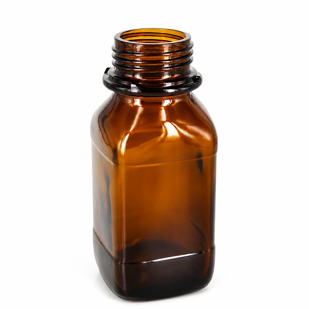Bottiglia per prodotti chimici da 250 ml Flacone per prodotti chimici da 250 ml in vetro ambrato con filettatura a vite per uso di laboratorio