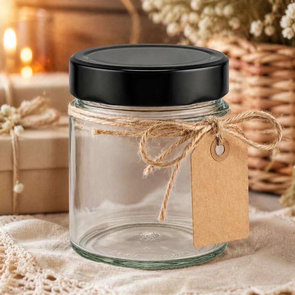 Barattolo rotondo da 135 ml + coperchio BasicSeal nero profondo UNiTWIST... Barattolo rotondo da 135 ml + coperchio BasicSeal nero profondo UNiTWIST...