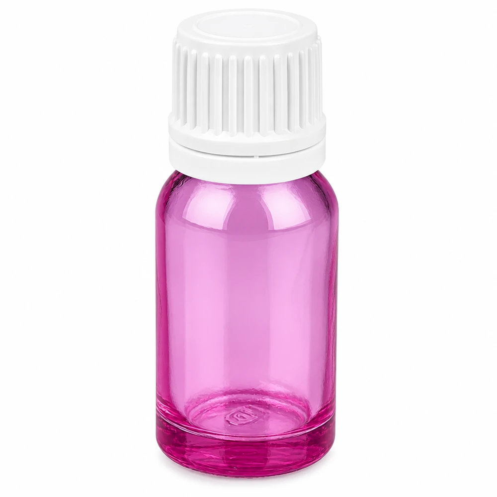 Bottiglia da 10ml tappo a vite 11mm bianco Originalità tappo a vite PurpleLine UT18/10 Flacone compatto in vetro da 10 ml di colore viola con tappo antimanomissione