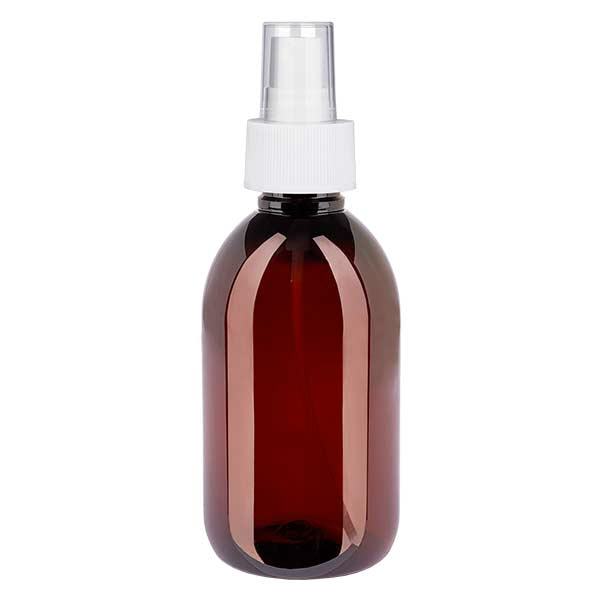 Bottiglia PET 250ml con nebulizzatore bianco Bottiglia PET 250ml con nebulizzatore bianco