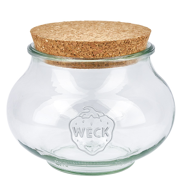 Vaso WECK RR100 da 1062 ml con tappo in sughero naturale