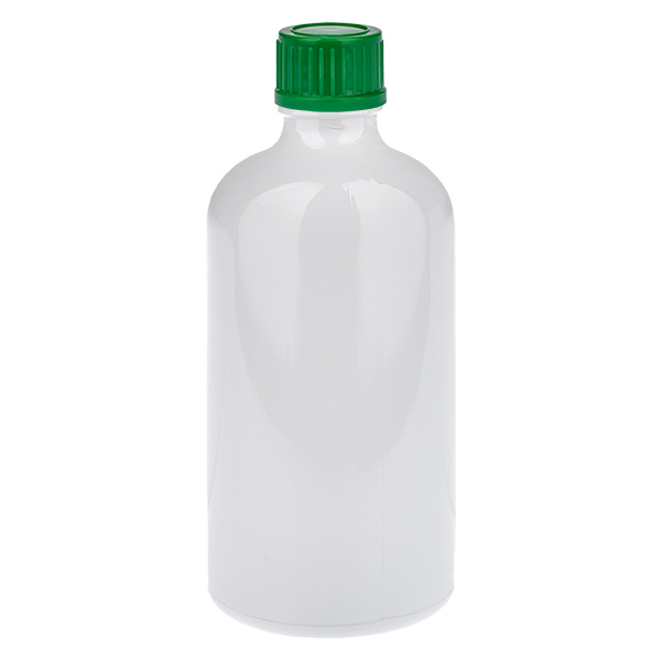 Bottiglia da 100 ml Tappo a vite da 11 mm verde Standard WhiteLine UT18/100 Bottiglia da 100 ml Tappo a vite da 11 mm verde Standard WhiteLine UT18/100