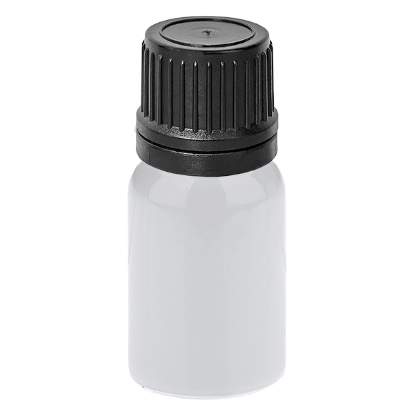 Flacone contagocce da 5 ml 1 mm nero Tappo di sicurezza WhiteLine UT18/5