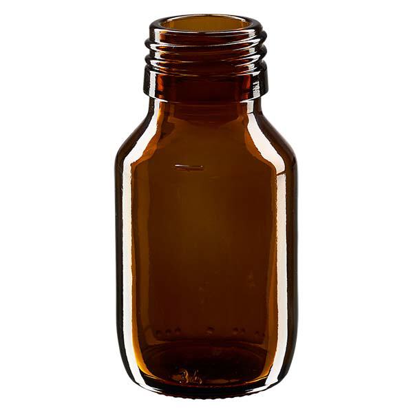 Flacone per medicinali da 50ml marrone, senza tappo PP28 ApoGlas