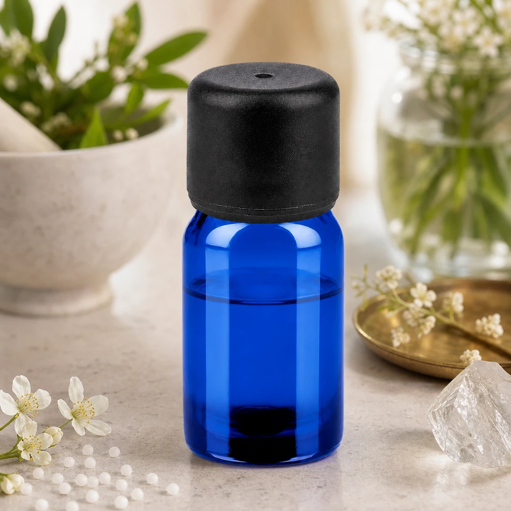 Flacone da 5ml 6mm SV nero STD BlueLine UT18/5 Pratico flacone in vetro blu da 5 ml con tappo a chiusura ermetica per applicazioni mobili in movimento