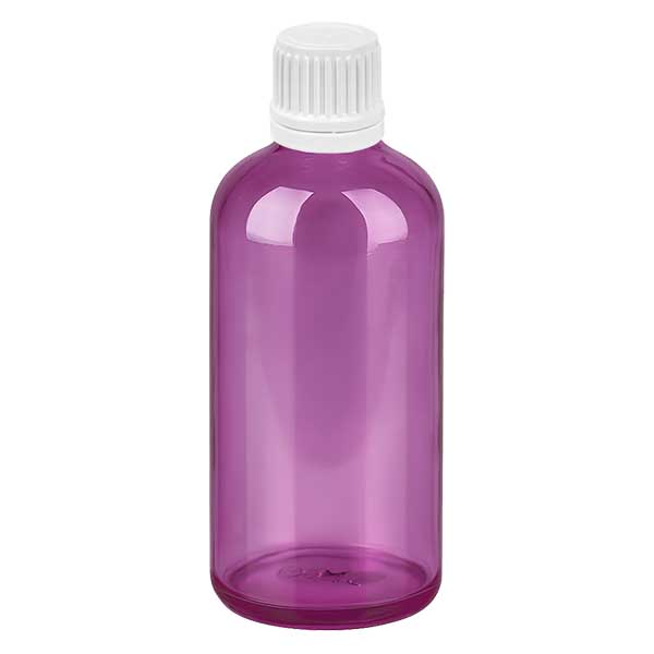 Flacone contagocce da 100 ml 0,7 mm bianco Originality tappo a vite PurpleLine UT18/100