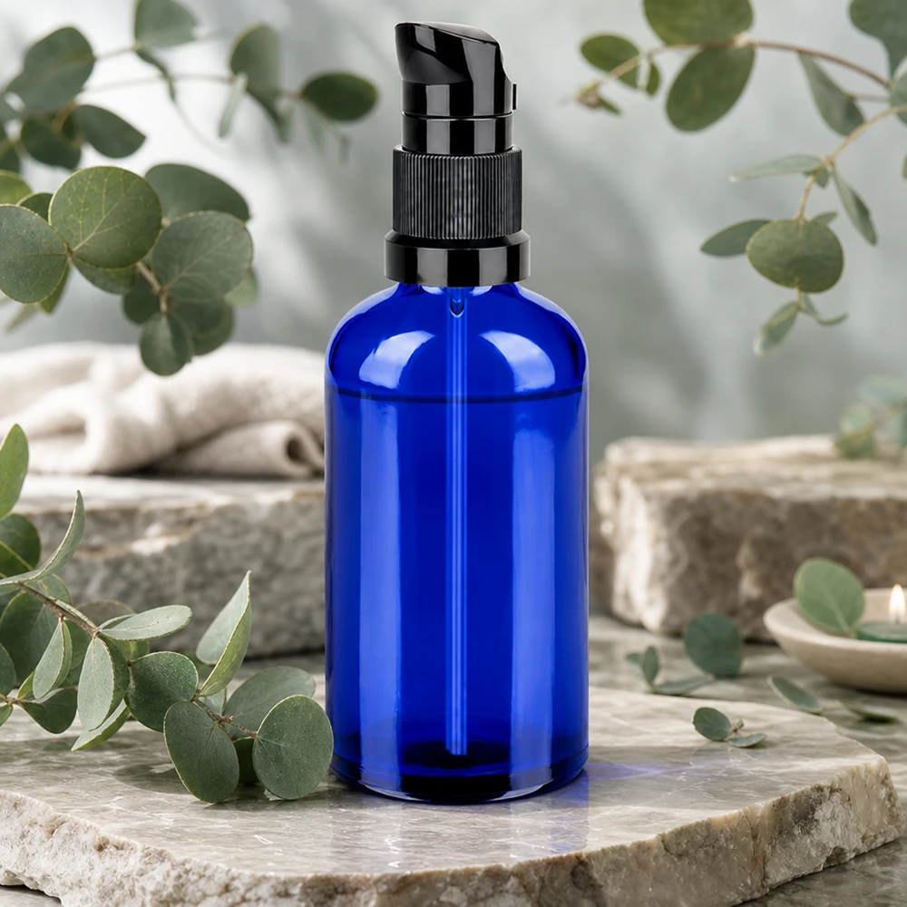 Flacone a pompa da 100 ml nero STD BlueLine UT18/100 Flacone a pompa da 100 ml nero STD BlueLine UT18/100