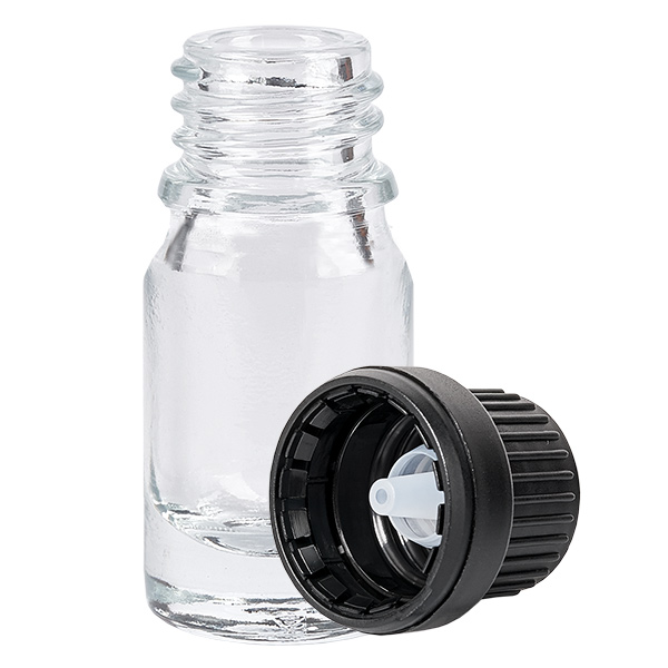 Flacone contagocce da 5 ml 2 mm nero OV ClearLine UT18/5 Flacone contagocce da 5 ml 2 mm nero OV ClearLine UT18/5