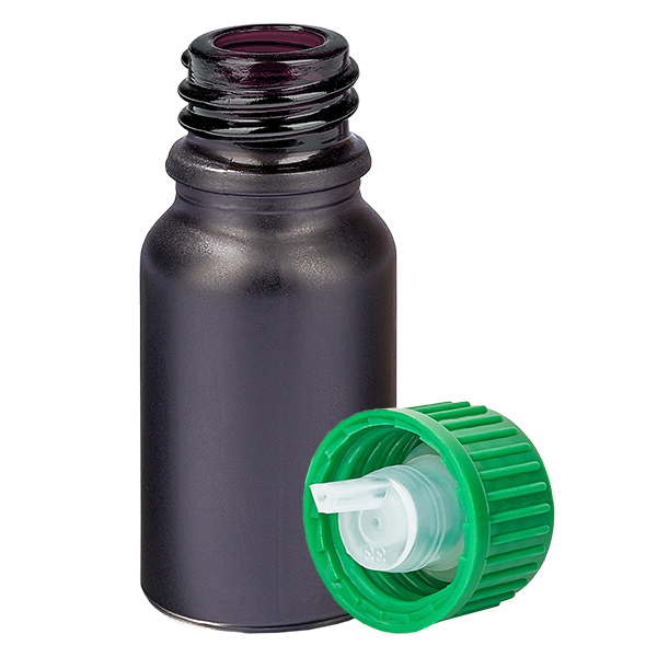 Flacone contagocce da 10 ml 0,8 mm verde STD BlackLine UT18/10