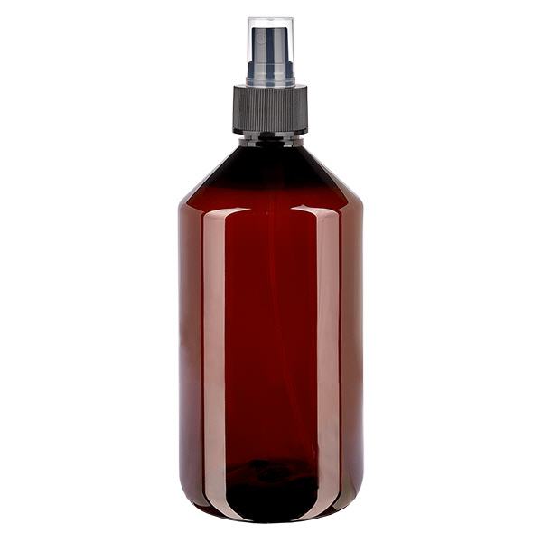 Bottiglia in PET da 750 ml con atomizzatore nero Bottiglia in PET da 750 ml con atomizzatore nero