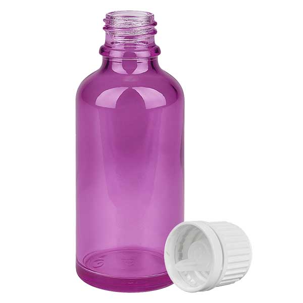 Flacone contagocce da 50ml 0,7mm bianco Originality tappo a vite PurpleLine UT18/50