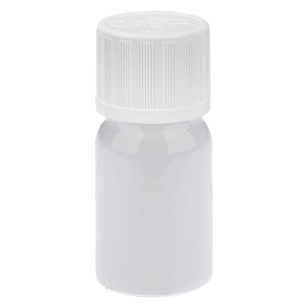Flacone contagocce da 5 ml 1,2 mm bianco Tappo standard con sicurezza bambini WhiteLine UT18/5 Flacone contagocce da 5 ml 1,2 mm bianco Tappo standard con sicurezza bambini WhiteLine UT18/5