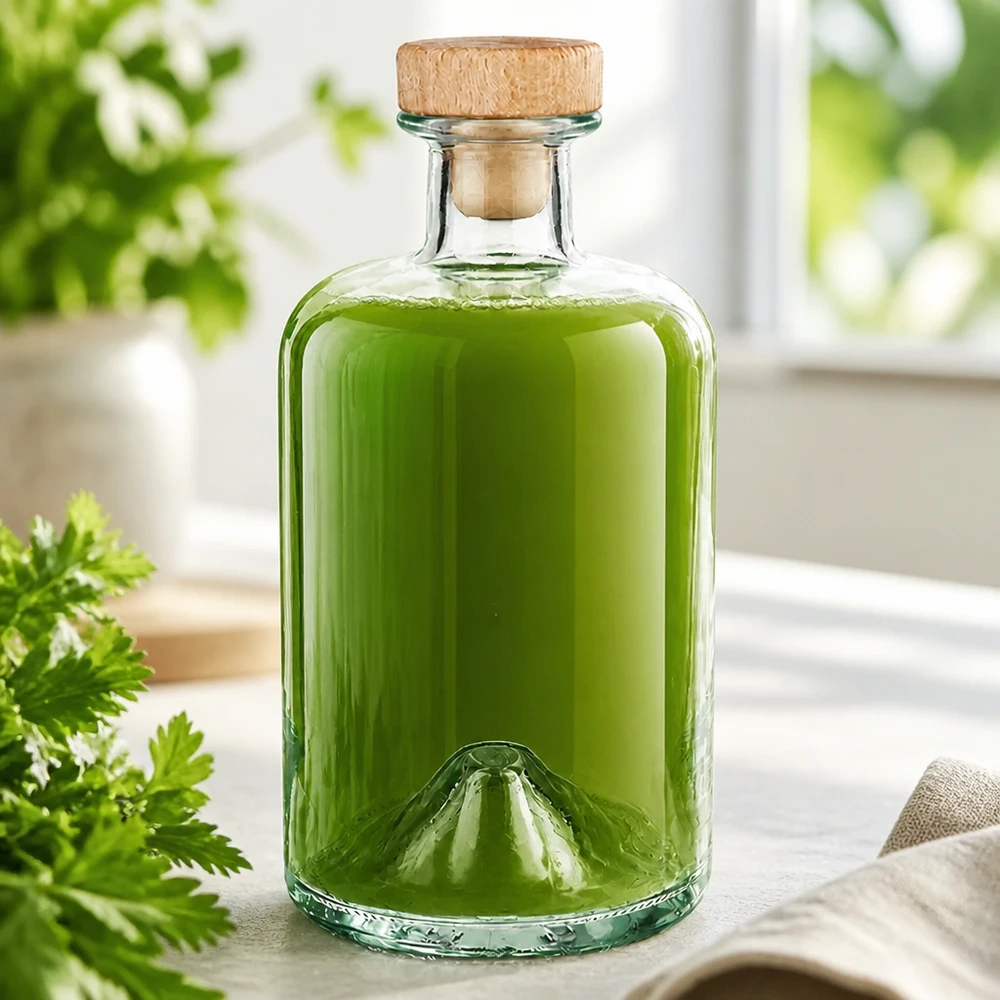 Flacone farmaceutico da 500 ml Sofia con tappo in sughero con impugnatura in legno UNiTWIST®