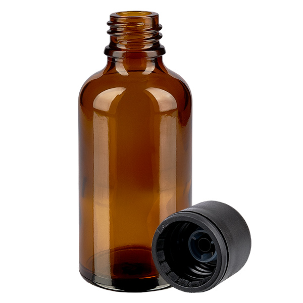 Bottiglia da 50ml 6mm SV nero STD BrownLine UT18/50