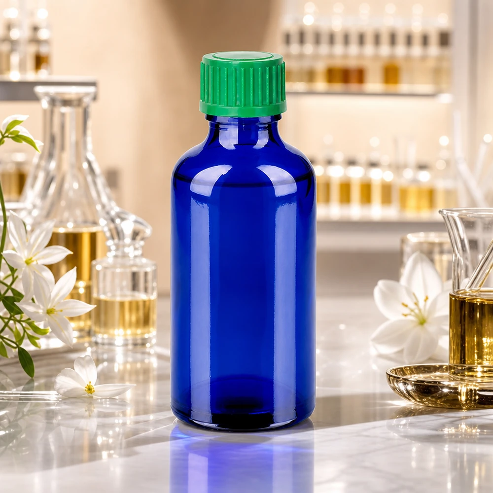 Flacone contagocce da 50 ml 0,8 mm verde STD BlueLine UT18/50 Pratica bottiglia in vetro da 50 ml con filettatura STD e sistema di gocciolamento preciso per l'uso quotidiano