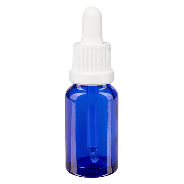 Flacone pipetta blu da 10ml OV bianco ApoGlas