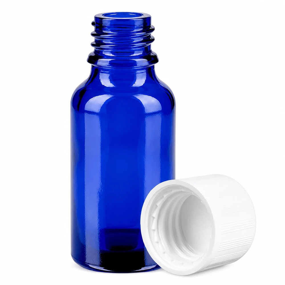 Bottiglia da 20ml 11mm SV w. STD KiSi BlueLine UT18/20 Flacone professionale in vetro blu da 20 ml con collo da 11 mm per un dosaggio preciso dei liquidi