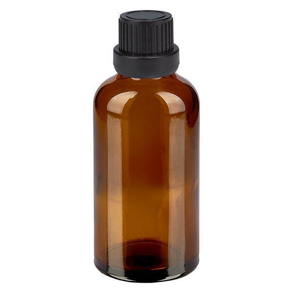 Bottiglia da 50ml 11mm SV nero OV BrownLine UT18/50