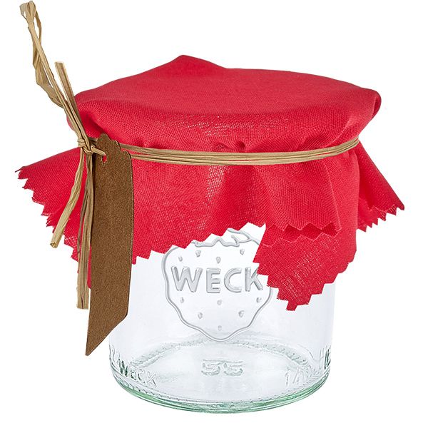 Centrino per gioielli in tessuto rosso 12cm quadrato