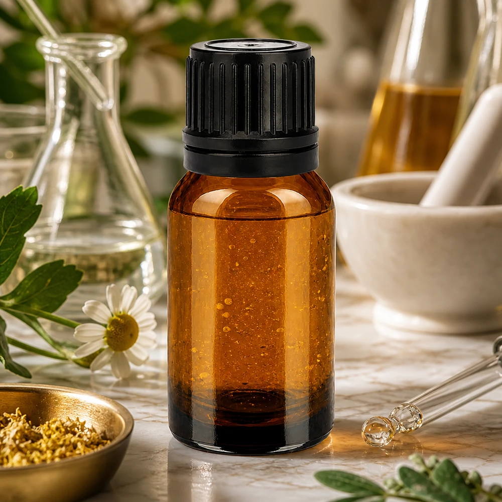 Bottiglia da 10ml 11mm SV nero OV BrownLine UT18/10 Flacone da farmacia da 10 ml in robusto vetro ambrato con tappo a vite da 11 mm a prova di bambino per uso di laboratorio